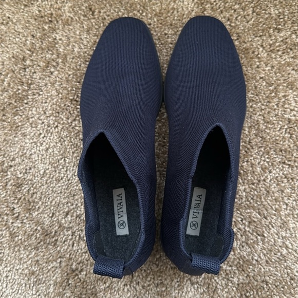 Vivaia Square-Toe Water-Repellent Ankle Boots (Ryan Pro) Navy - Picture 8 of 10